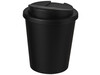 Americano® Espresso 250 ml recycelter Isolierbecher mit auslaufsicherem Deckel, schwarz bedrucken, Art.-Nr. 21045390
