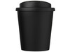 Americano® Espresso 250 ml recycelter Isolierbecher mit auslaufsicherem Deckel, schwarz bedrucken, Art.-Nr. 21045390