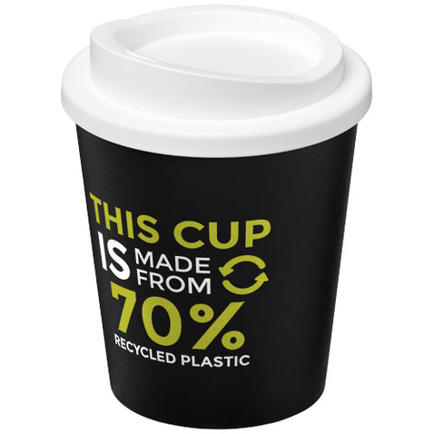 Americano® Espresso Eco 250 ml recycelter Isolierbecher, schwarz, weiss bedrucken, Art.-Nr. 21045400 Americano® Espresso Eco 250 ml recycelter Isolierbecher, schwarz, weiss bedrucken, Art.-Nr. 21045400