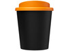 Americano® Espresso Eco 250 ml recycelter Isolierbecher, schwarz, orange bedrucken, Art.-Nr. 21045402