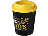 Americano® Espresso Eco 250 ml recycelter Isolierbecher, schwarz, gelb bedrucken, Art.-Nr. 21045403
