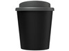Americano® Espresso Eco 250 ml recycelter Isolierbecher, schwarz, grau bedrucken, Art.-Nr. 21045411