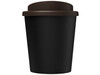 Americano® Espresso Eco 250 ml recycelter Isolierbecher, schwarz, braun bedrucken, Art.-Nr. 21045412