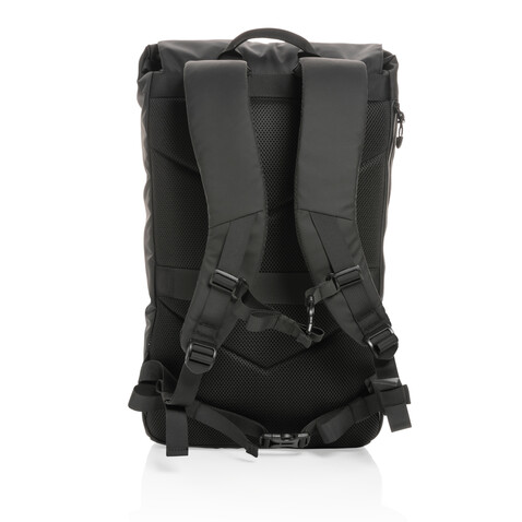 Impact AWARE™ RPET wasserabweisender 15.6" Laptop-Rucksack schwarz bedrucken, Art.-Nr. P762.901 Impact AWARE™ RPET wasserabweisender 15.6" Laptop-Rucksack schwarz bedrucken, Art.-Nr. P762.901
