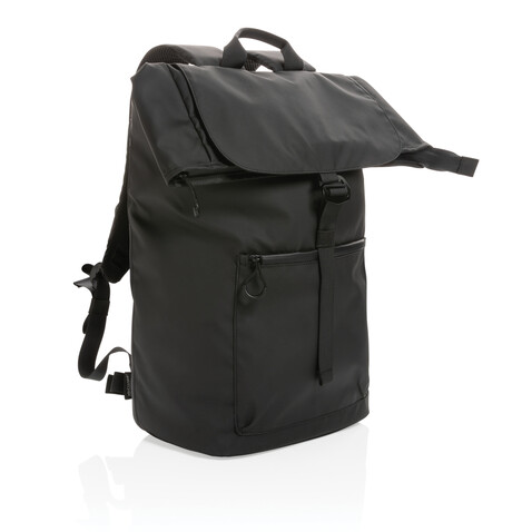 Impact AWARE™ RPET wasserabweisender 15.6" Laptop-Rucksack schwarz bedrucken, Art.-Nr. P762.901 Impact AWARE™ RPET wasserabweisender 15.6" Laptop-Rucksack schwarz bedrucken, Art.-Nr. P762.901