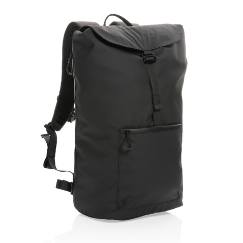 Impact AWARE™ RPET wasserabweisender 15.6" Laptop-Rucksack schwarz bedrucken, Art.-Nr. P762.901 Impact AWARE™ RPET wasserabweisender 15.6" Laptop-Rucksack schwarz bedrucken, Art.-Nr. P762.901