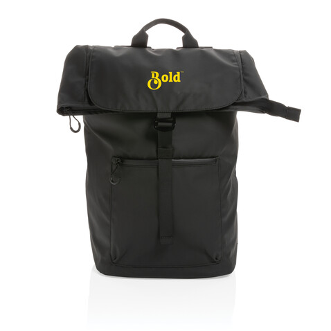 Impact AWARE™ RPET wasserabweisender 15.6" Laptop-Rucksack schwarz bedrucken, Art.-Nr. P762.901 Impact AWARE™ RPET wasserabweisender 15.6" Laptop-Rucksack schwarz bedrucken, Art.-Nr. P762.901