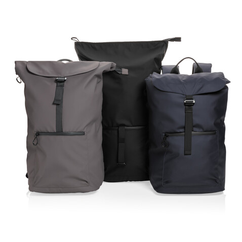 Impact AWARE™ RPET wasserabweisender 15.6" Laptop-Rucksack schwarz bedrucken, Art.-Nr. P762.901 Impact AWARE™ RPET wasserabweisender 15.6" Laptop-Rucksack schwarz bedrucken, Art.-Nr. P762.901