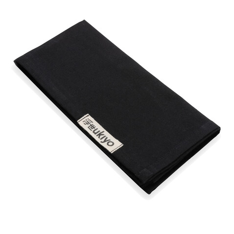 Ukiyo Aware™ 180gr rCotton 4-tlg. Servietten-Set schwarz bedrucken, Art.-Nr. P261.251 Ukiyo Aware™ 180gr rCotton 4-tlg. Servietten-Set schwarz bedrucken, Art.-Nr. P261.251