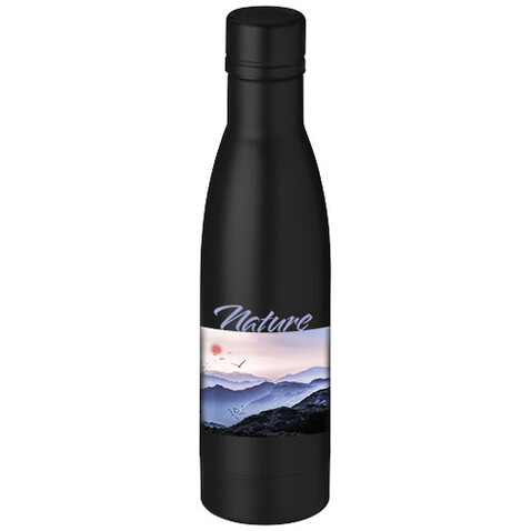 Vasa 500 ml Kupfer-Vakuum Isolierflasche, schwarz bedrucken, Art.-Nr. 10049400 Vasa 500 ml Kupfer-Vakuum Isolierflasche, schwarz bedrucken, Art.-Nr. 10049400