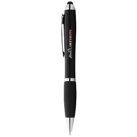 Nash Stylus Kugelschreiber farbig mit schwarzem Griff (blaue Mine), schwarz bedrucken, Art.-Nr. 10690300 Nash Stylus Kugelschreiber farbig mit schwarzem Griff (blaue Mine), schwarz bedrucken, Art.-Nr. 10690300