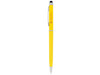 Valeria ABS Kugelschreiber mit Stylus, gelb bedrucken, Art.-Nr. 10730006