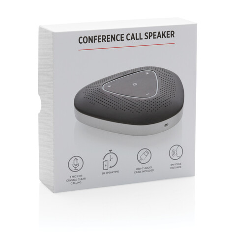 Conference-Call Lautsprecher schwarz bedrucken, Art.-Nr. P329.381 Conference-Call Lautsprecher schwarz bedrucken, Art.-Nr. P329.381