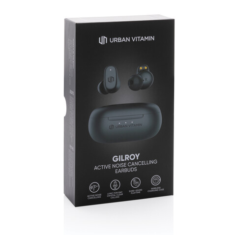 Urban Vitamin Gilroy Hybrid ANC und ENC Ohrhörer schwarz bedrucken, Art.-Nr. P329.701 Urban Vitamin Gilroy Hybrid ANC und ENC Ohrhörer schwarz bedrucken, Art.-Nr. P329.701