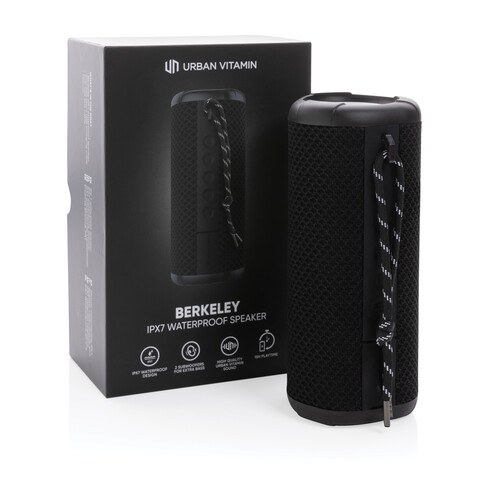 Urban Vitamin Berkeley IPX7 Wireless Lautsprecher schwarz bedrucken, Art.-Nr. P329.901 Urban Vitamin Berkeley IPX7 Wireless Lautsprecher schwarz bedrucken, Art.-Nr. P329.901