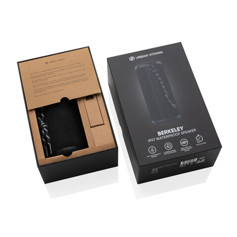 Urban Vitamin Berkeley IPX7 Wireless Lautsprecher schwarz bedrucken, Art.-Nr. P329.901 Urban Vitamin Berkeley IPX7 Wireless Lautsprecher schwarz bedrucken, Art.-Nr. P329.901
