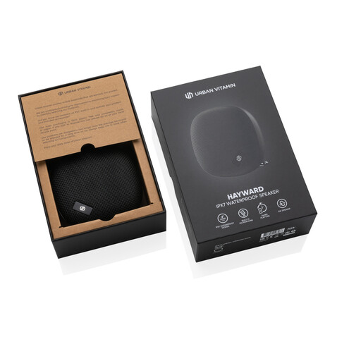 Urban Vitamin Hayward IPX7 Wireless Lautsprecher schwarz bedrucken, Art.-Nr. P329.911 Urban Vitamin Hayward IPX7 Wireless Lautsprecher schwarz bedrucken, Art.-Nr. P329.911