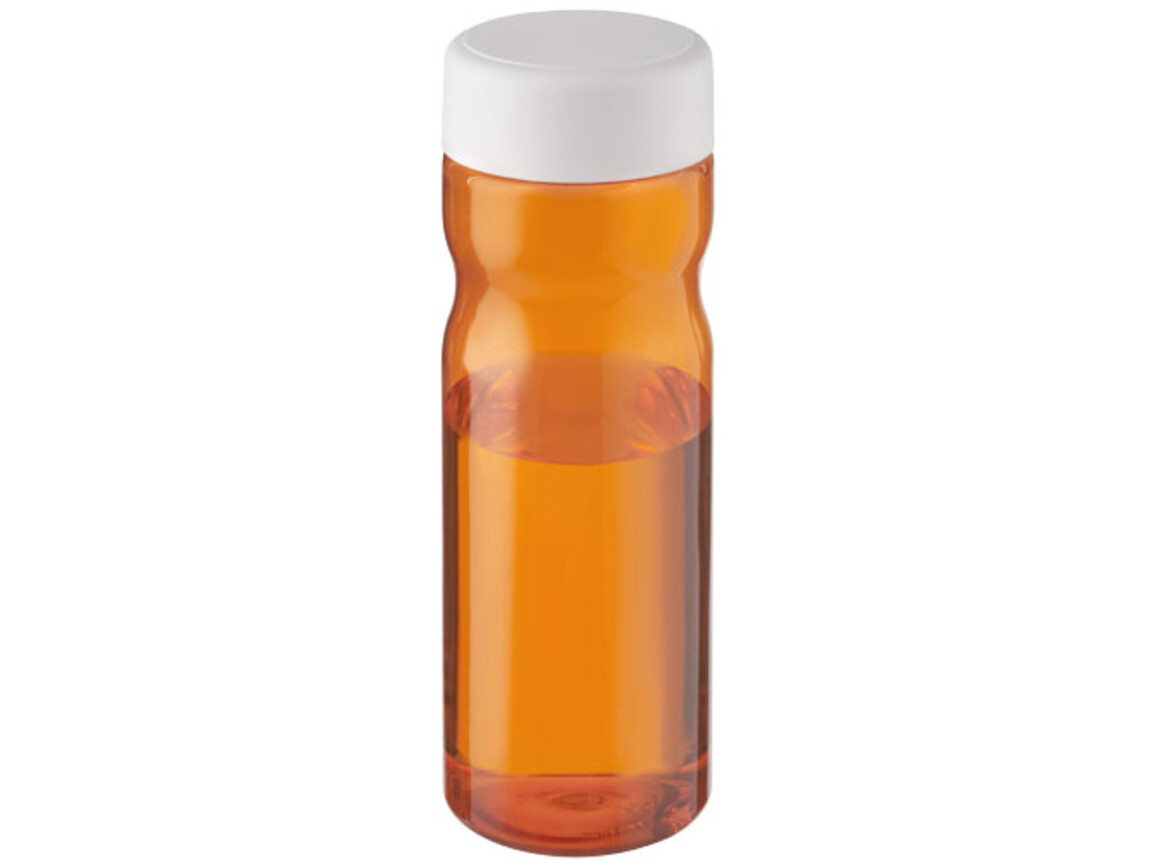 H2O Active® Base 650 ml Sportflasche mit Drehdeckel, orange, weiss bedrucken, Art.-Nr. 21043125