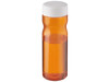 H2O Active® Base 650 ml Sportflasche mit Drehdeckel, orange, weiss bedrucken, Art.-Nr. 21043125