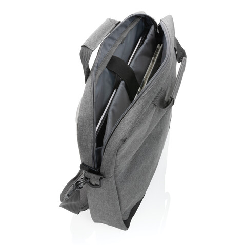 Trend 15” Laptoptasche grau, schwarz bedrucken, Art.-Nr. P732.342 Trend 15” Laptoptasche grau, schwarz bedrucken, Art.-Nr. P732.342