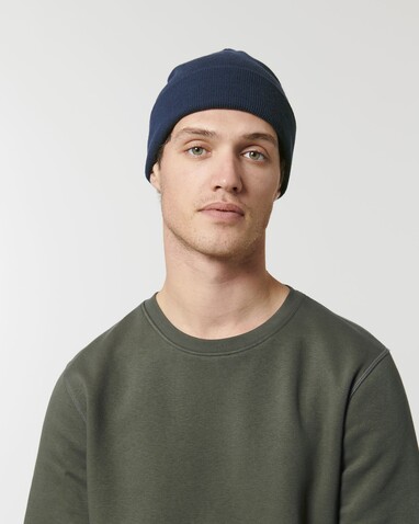Rib Beanie - Der Rippstrick-Beanie - French Navy - OS bedrucken, Art.-Nr. STAU772C727OS Rib Beanie - Der Rippstrick-Beanie - French Navy - OS bedrucken, Art.-Nr. STAU772C727OS