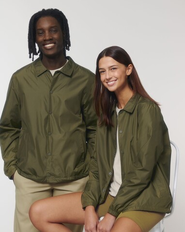 Coacher - Die Unisex-Coach-Jacke - British Khaki - M bedrucken, Art.-Nr. STJU833C0081M