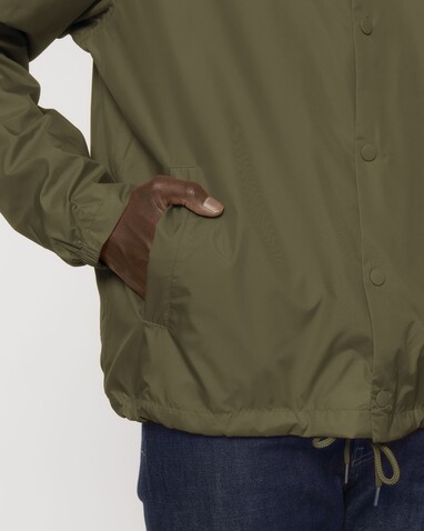 Coacher - Die Unisex-Coach-Jacke - British Khaki - XL bedrucken, Art.-Nr. STJU833C0081X Coacher - Die Unisex-Coach-Jacke - British Khaki - XL bedrucken, Art.-Nr. STJU833C0081X