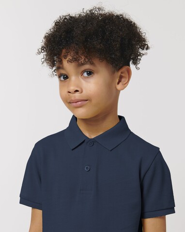Mini Sprinter - Das Iconic Kinder-Polo - French Navy - 7-8/122-128cm bedrucken, Art.-Nr. STPK908C72707
