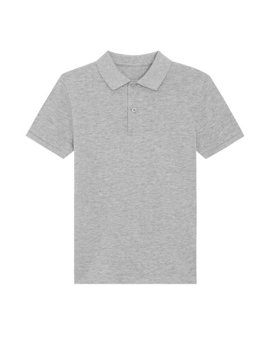 Mini Sprinter - Das Iconic Kinder-Polo - Heather Grey - 7-8/122-128cm bedrucken, Art.-Nr. STPK908C25007