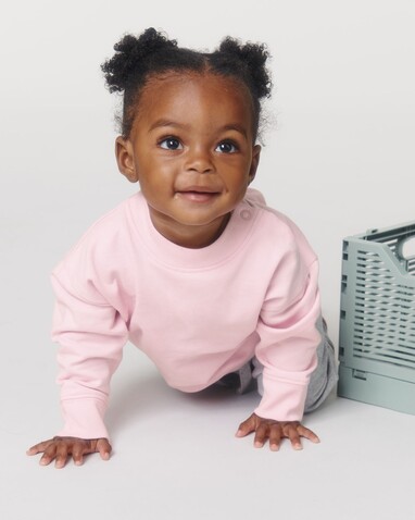 Baby Changer - Das Iconic Baby-Rundhals-Sweatshirt - Cotton Pink - 6-12 m/68-80cm bedrucken, Art.-Nr. STSB920C005B2
