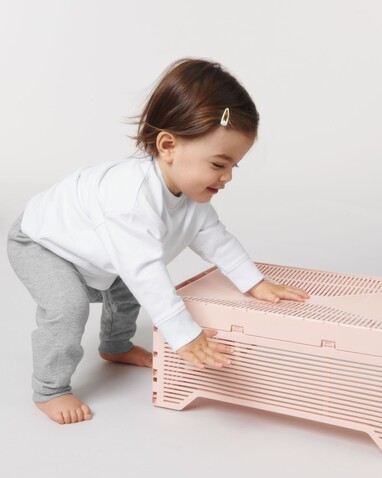 Baby Changer - Das Iconic Baby-Rundhals-Sweatshirt - White - 24-36 m/92-98cm bedrucken, Art.-Nr. STSB920C001B5