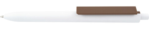 Kugelschreiber El Primero White – braun bedrucken, Art.-Nr. el_primero_White_braun