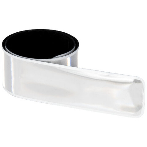 RFX™ 38 cm reflektierendes PVC Schnapparmband, weiss bedrucken, Art.-Nr. 1PR00201