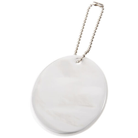 RFX™ H-12 Reflektierender, ovaler Anhänger, weiss bedrucken, Art.-Nr. 1PR01001
