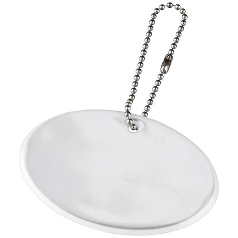 RFX™ H-12 Reflektierender, großer, runder Anhänger, weiss bedrucken, Art.-Nr. 1PR02201