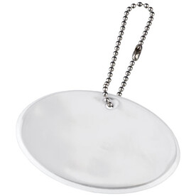 RFX™ H-12 Reflektierender, großer, runder Anhänger, weiss bedrucken, Art.-Nr. 1PR02201