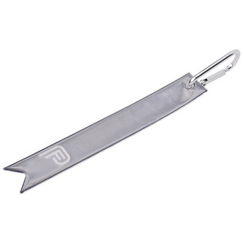 RFX™ H-9 Reflektierender Anhänger mit Karabiner, weiss bedrucken, Art.-Nr. 1PR05182