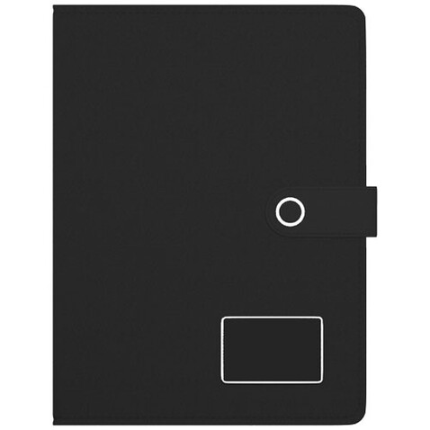 SCX.design O17 A4 Notizbuch Powerbank mit Leuchtlogo, schwarz, weiss bedrucken, Art.-Nr. 1PX01200 SCX.design O17 A4 Notizbuch Powerbank mit Leuchtlogo, schwarz, weiss bedrucken, Art.-Nr. 1PX01200