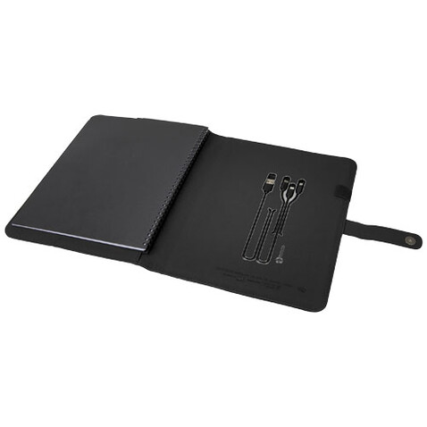 SCX.design O17 A4 Notizbuch Powerbank mit Leuchtlogo, schwarz, weiss bedrucken, Art.-Nr. 1PX01200 SCX.design O17 A4 Notizbuch Powerbank mit Leuchtlogo, schwarz, weiss bedrucken, Art.-Nr. 1PX01200