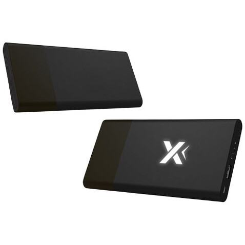 SCX.design P20 5000 mAh Powerbank mit Leuchtlogo, schwarz, weiss bedrucken, Art.-Nr. 1PX01900 SCX.design P20 5000 mAh Powerbank mit Leuchtlogo, schwarz, weiss bedrucken, Art.-Nr. 1PX01900