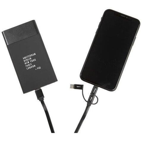 SCX.design P20 5000 mAh Powerbank mit Leuchtlogo, schwarz, weiss bedrucken, Art.-Nr. 1PX01900 SCX.design P20 5000 mAh Powerbank mit Leuchtlogo, schwarz, weiss bedrucken, Art.-Nr. 1PX01900