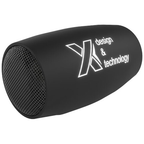 SCX.design S49 2 x 3 Watt Mini-Lautsprecher mit Leuchtlogo, schwarz bedrucken, Art.-Nr. 1PX06790 SCX.design S49 2 x 3 Watt Mini-Lautsprecher mit Leuchtlogo, schwarz bedrucken, Art.-Nr. 1PX06790