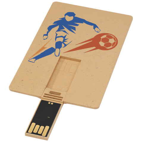 Rechteckiger, ausklappbarer USB-Stick in Kreditkarten-Format, Kraftpapier, 1GB bedrucken, Art.-Nr. 1Z48506D Rechteckiger, ausklappbarer USB-Stick in Kreditkarten-Format, Kraftpapier, 1GB bedrucken, Art.-Nr. 1Z48506D