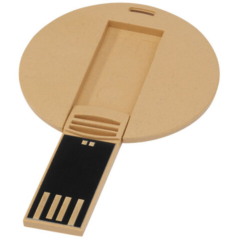 Runder ausklappbarer USB Stick, Kraftpapier, 1GB bedrucken, Art.-Nr. 1Z48606D Runder ausklappbarer USB Stick, Kraftpapier, 1GB bedrucken, Art.-Nr. 1Z48606D