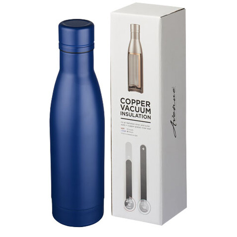 Vasa 500 ml Kupfer-Vakuum Isolierflasche, blau bedrucken, Art.-Nr. 10049404 Vasa 500 ml Kupfer-Vakuum Isolierflasche, blau bedrucken, Art.-Nr. 10049404