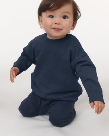 Baby Changer - Das Iconic Baby-Rundhals-Sweatshirt - French Navy - 12-18 m/80-86cm bedrucken, Art.-Nr. STSB920C727B3