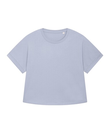 Stella Collider - Das Oversized Damen-T-Shirt mit gekrempelten Ärmeln - Serene Blue - XL bedrucken, Art.-Nr. STTW089C0571X