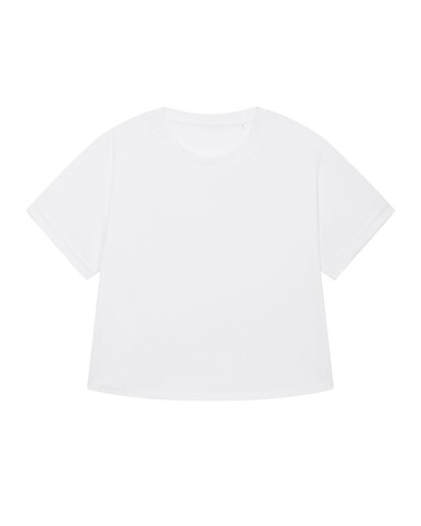 Stella Collider - Das Oversized Damen-T-Shirt mit gekrempelten Ärmeln - White - S bedrucken, Art.-Nr. STTW089C0011S