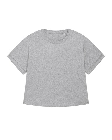 Stella Collider - Das Oversized Damen-T-Shirt mit gekrempelten Ärmeln - Heather Grey - XS bedrucken, Art.-Nr. STTW089C250XS Stella Collider - Das Oversized Damen-T-Shirt mit gekrempelten Ärmeln - Heather Grey - XS bedrucken, Art.-Nr. STTW089C250XS