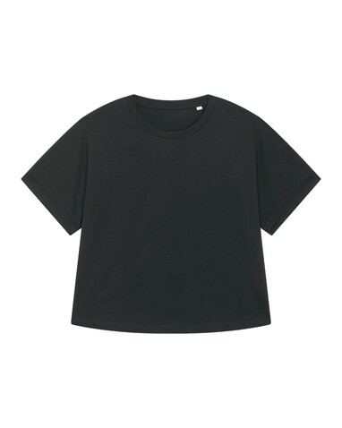 Stella Collider - Das Oversized Damen-T-Shirt mit gekrempelten Ärmeln - Black - S bedrucken, Art.-Nr. STTW089C0021S